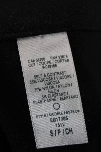 Ella Moss Women Black Ankle Cropped Dress Pants Viscose Blend Size S