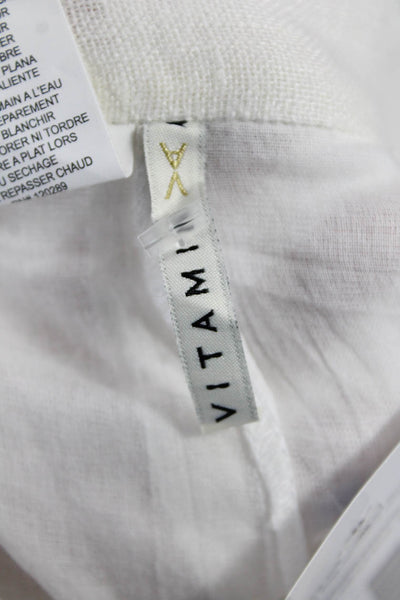 Vitamin A Women Maxi Wrap Linen Skirt White Size M