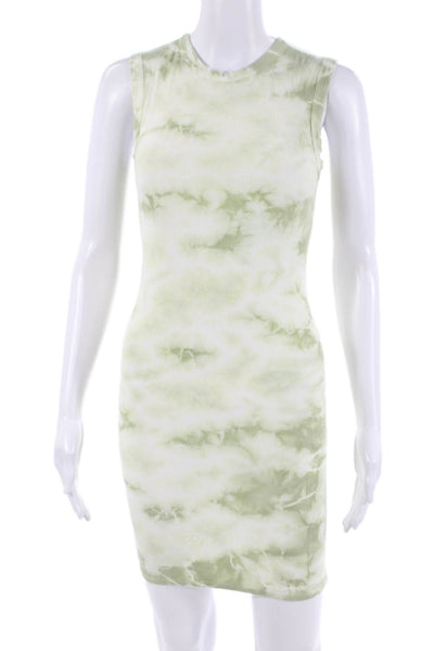Enza Costa Women Bodycon Tank Dress Green Modal Blend Size S