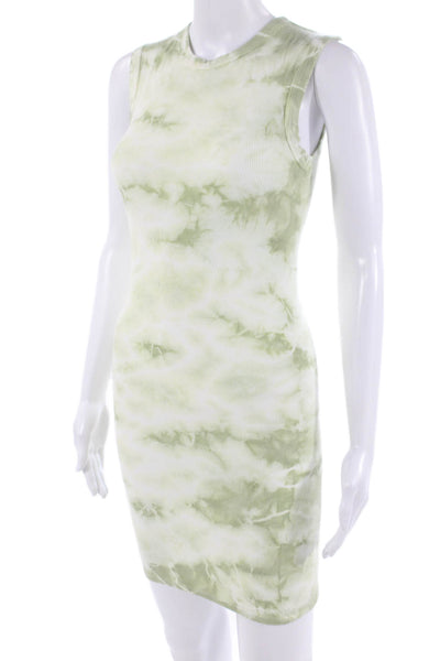 Enza Costa Women Bodycon Tank Dress Green Modal Blend Size S