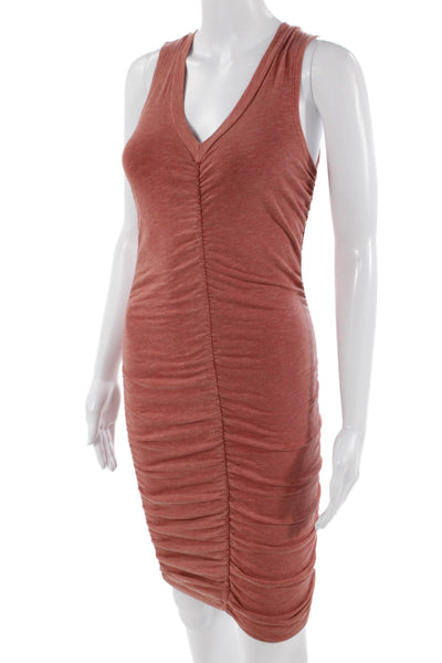 Sundry Women Bodycon Tank Dress Brown V-Neck Sleeveless Short Size 1