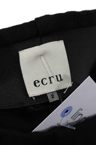 Ecru Womens Ankle Dress Pants Black Zip Size 2