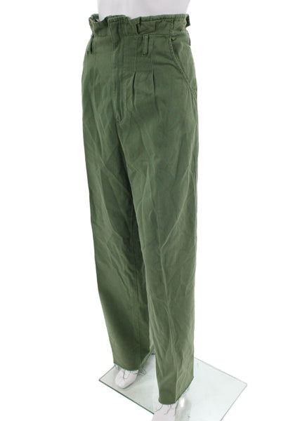 Boyish Unisex Paperbag Pants Green Size 29