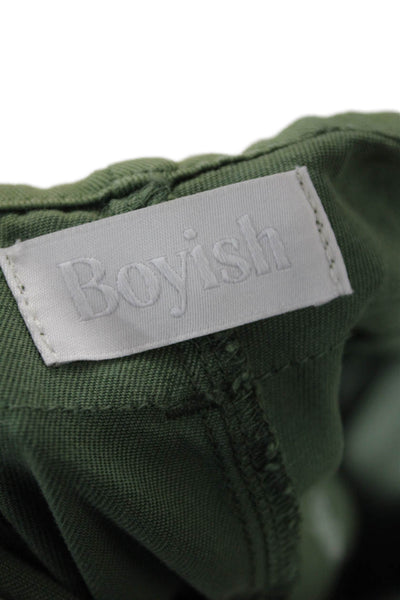 Boyish Unisex Paperbag Pants Green Size 29