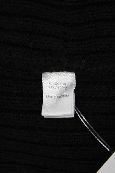 Central Park West Women Full-Zip Hoodies Black Drawstring Long Sleeve Size XS