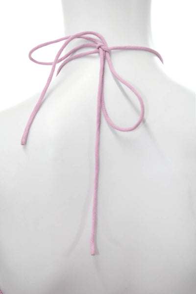 Vince Women Sundress Pink Rayon Nylon Sleeveless Drawstring Full-Length Size 2XS