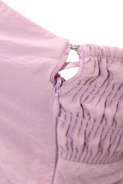Vince Women Sundress Pink Rayon Nylon Sleeveless Drawstring Full-Length Size 2XS