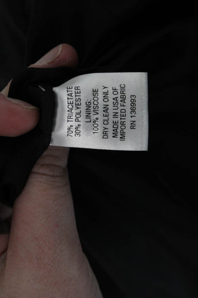 Index Womens Notched Collar Long Sleeve Buttoned Blazer Black Size XS