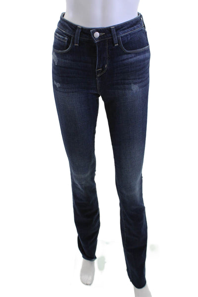 L'Agence Women Dark Blue Straight Jeans Size 24