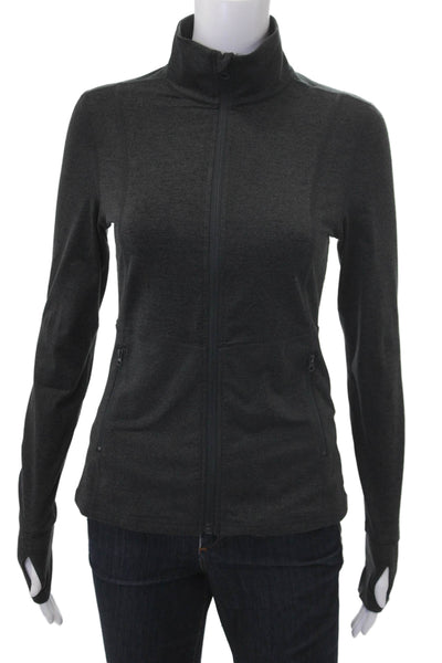 Carbon 38 Womens Windbreaker Dark Gray High Neck Zip Size S