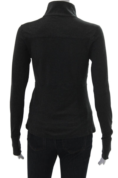 Carbon 38 Womens Windbreaker Dark Gray High Neck Zip Size S