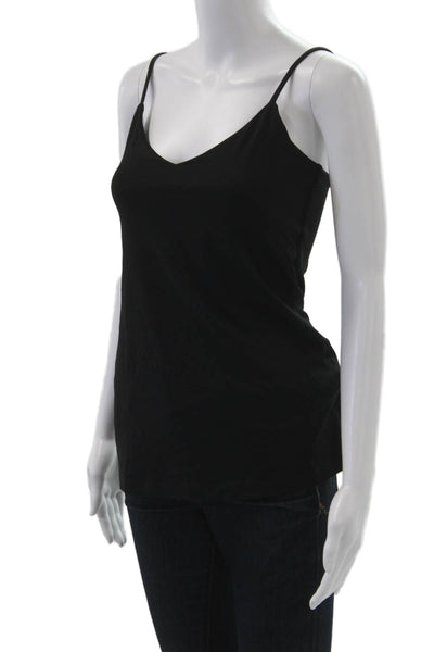 Club Monaco Women Black V-Neck Sleeveless Camisole Nylon/Spandex Size M