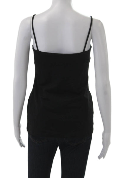 Club Monaco Women Black V-Neck Sleeveless Camisole Nylon/Spandex Size M