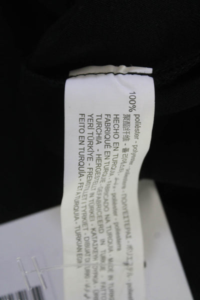 Zara Women Cropped Black V-Neck Sleeveless Blouse Polyester Size M