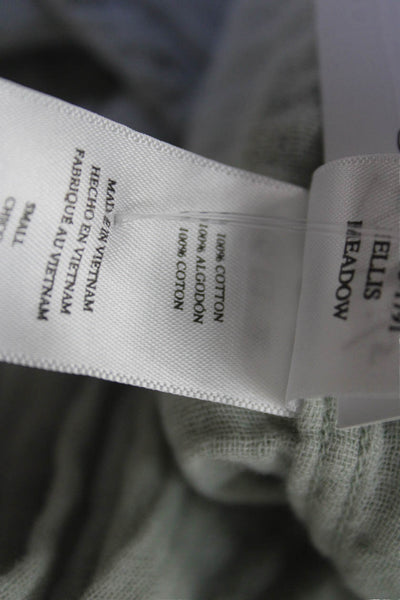 Rails Women Gray 100% Cotton Collared Button-Up Long Sleeve Top Size S