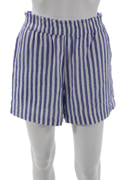 Rails Unisex Blue Striped Cotton Beach Shorts Size S