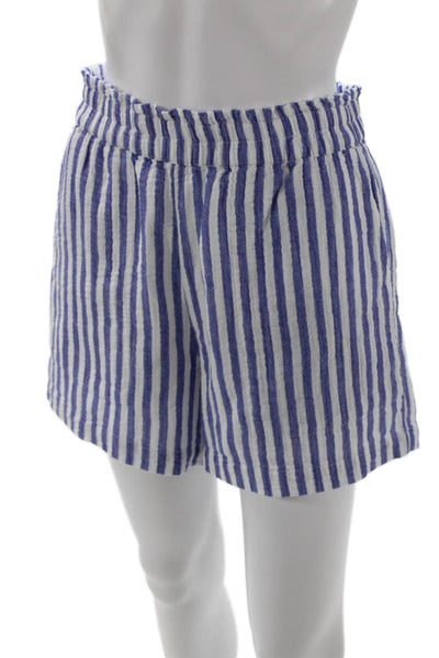 Rails Unisex Blue Striped Cotton Beach Shorts Size S