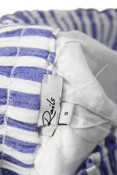 Rails Unisex Blue Striped Cotton Beach Shorts Size S