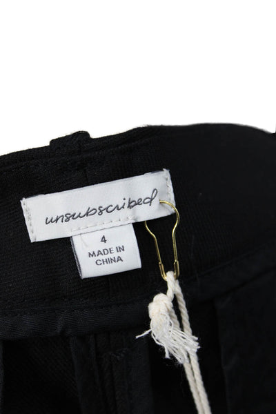 Unsubscribed Womens Cropped Dress Pants Black Size 4