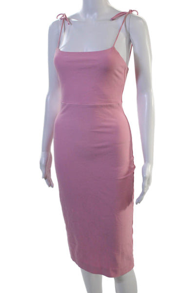 LPA Women Bodycon Slip Dress Pink Square Neck Sleeveless Knee-Length Size S