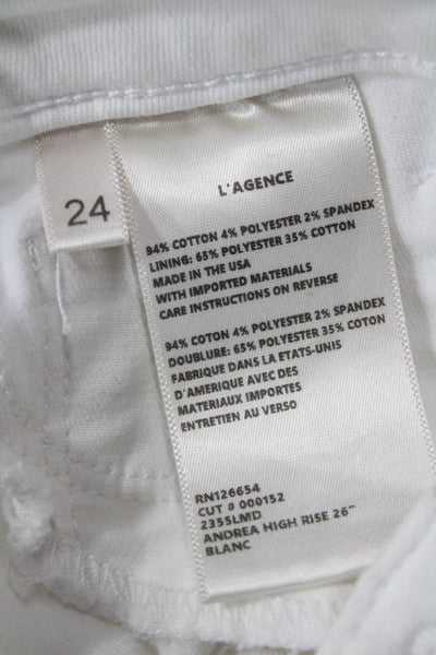 L'Agence Women Ankle Jegging White Size 24