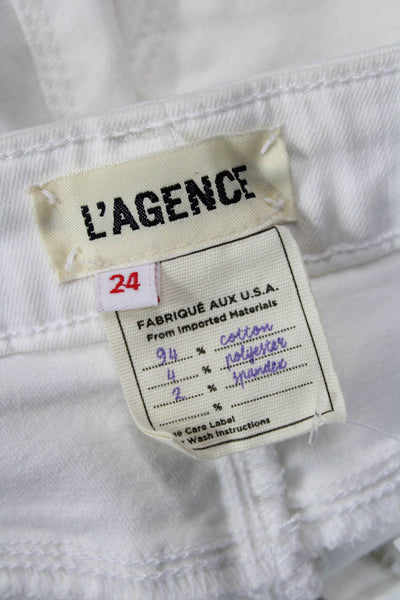 L'Agence Women Ankle Jegging White Size 24