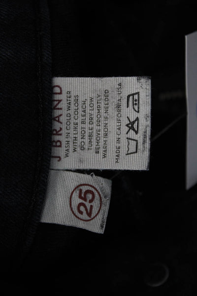 J Brand Womens Ankle Skinny Biker Jeans Black Size 25