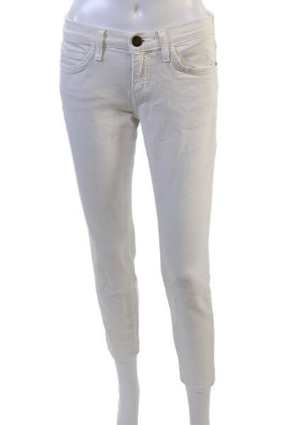 Current/Elliott Women White Ankle Skinny Jeans Size 27