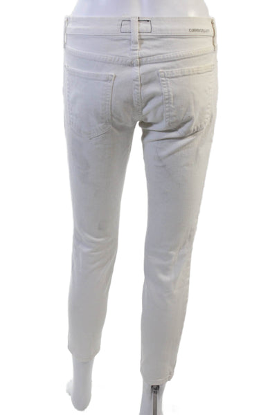 Current/Elliott Women White Ankle Skinny Jeans Size 27