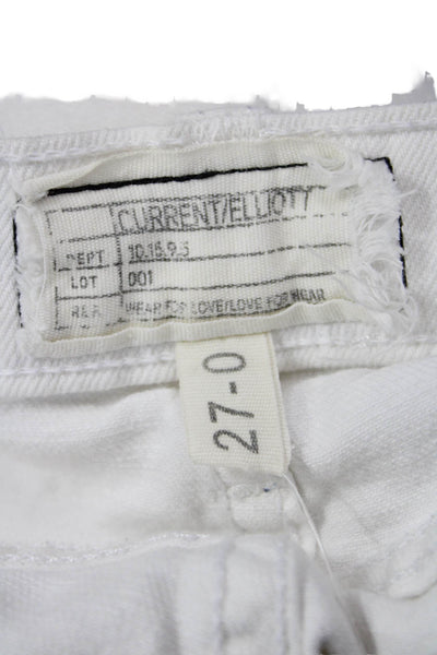 Current/Elliott Women White Ankle Skinny Jeans Size 27