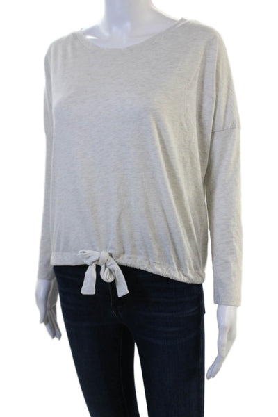 Eberjey Womens Beige Long Sleeve Basic T-Shirt Size XS