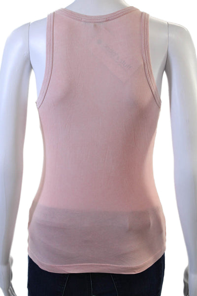 Cotton Citizen Womens Pink High Neck Sleeveless Tank Supima Cotton Size XS