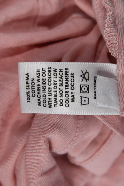 Cotton Citizen Womens Pink High Neck Sleeveless Tank Supima Cotton Size XS