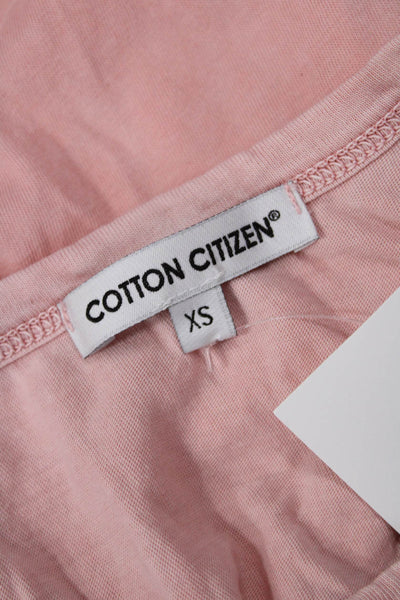 Cotton Citizen Womens Pink High Neck Sleeveless Tank Supima Cotton Size XS