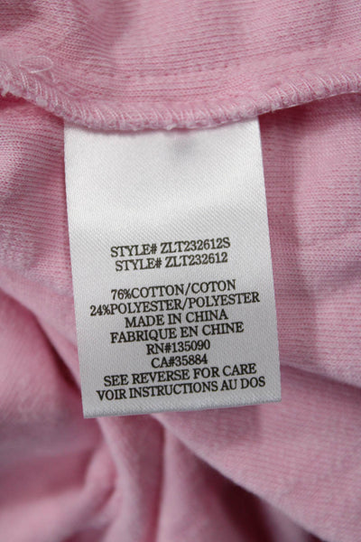 Z Supply Women Floral Collared Short Sleeve Button-Up Pink Size S