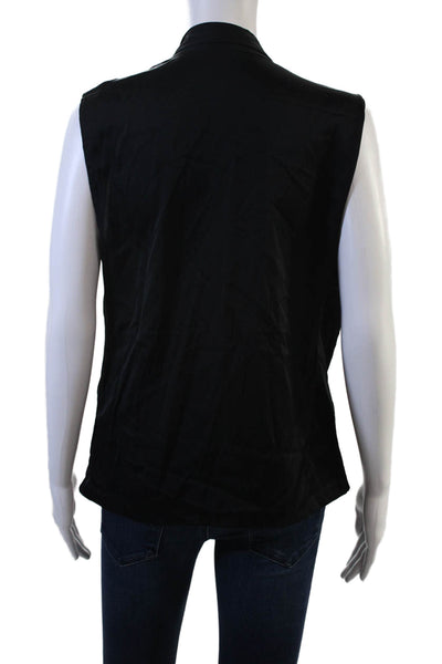 Elie Tahari Women Sleeveless Silk Blouse Black Size M