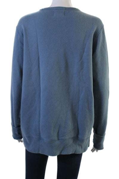 Sid Mashburn Unisex Pullover Sweatshirt Blue Crew Neck Size M