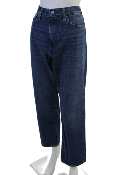J Crew Unisex Mom Cropped Dark Blue Jeans Size 32