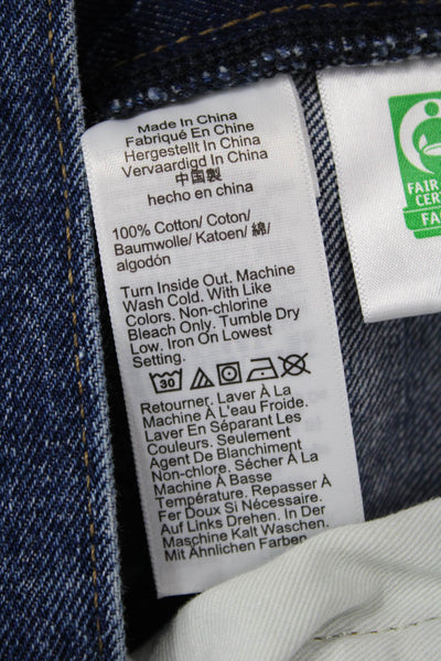 J Crew Unisex Mom Cropped Dark Blue Jeans Size 32