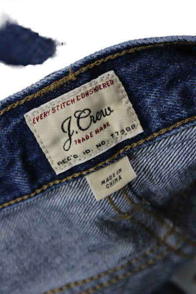 J Crew Unisex Mom Cropped Dark Blue Jeans Size 32