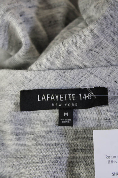 Lafayette 148 New York Women Gray Cotton Sleeveless Shift Tank Dress Size M