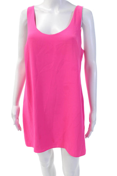 Amanda Uprichard Women Shift Tank Dress Pink Short Polyester Size L