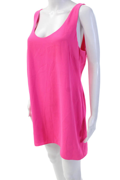 Amanda Uprichard Women Shift Tank Dress Pink Short Polyester Size L