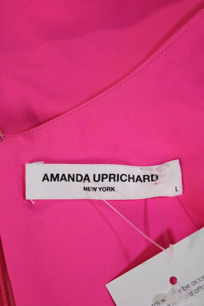 Amanda Uprichard Women Shift Tank Dress Pink Short Polyester Size L