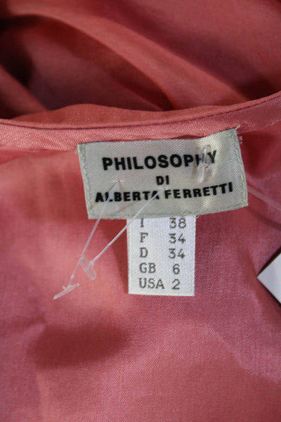 Philosophy di Alberta Ferretti Women Fit & Flare Dress Pink Size 2