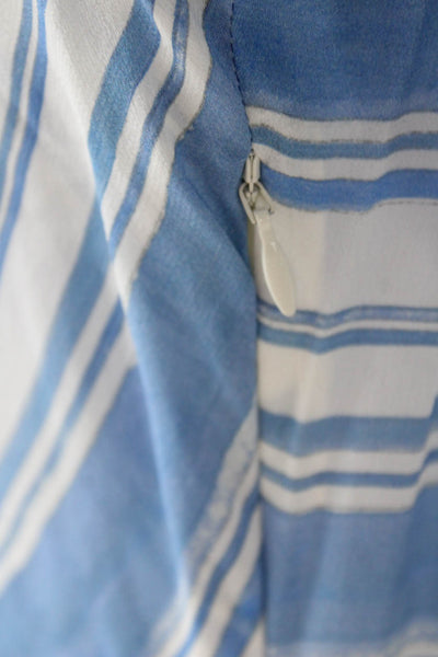 Altuzarra Women Shift Dress Light Blue Silk Midi Zip Size 40