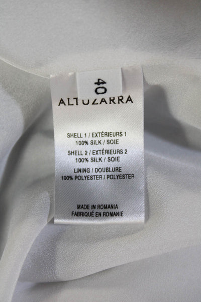Altuzarra Women Shift Dress Light Blue Silk Midi Zip Size 40