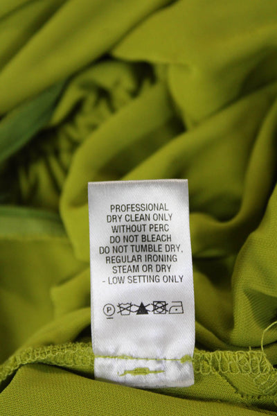 Monse Women Bodycon Mini Dress Green Sleeveless Drawstring Size 0