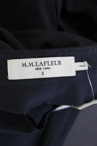 M.M. Lafleur Women Ankle Cropped Dress Pants Dark Blue Size 6
