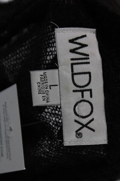 Wilfred Women Pullover Sweater Black Crew Neck Long Sleeve Size L
